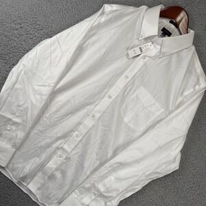 New J. Crew Dress Shirt Mens Large Slim Bowery Performance Stretch White $98